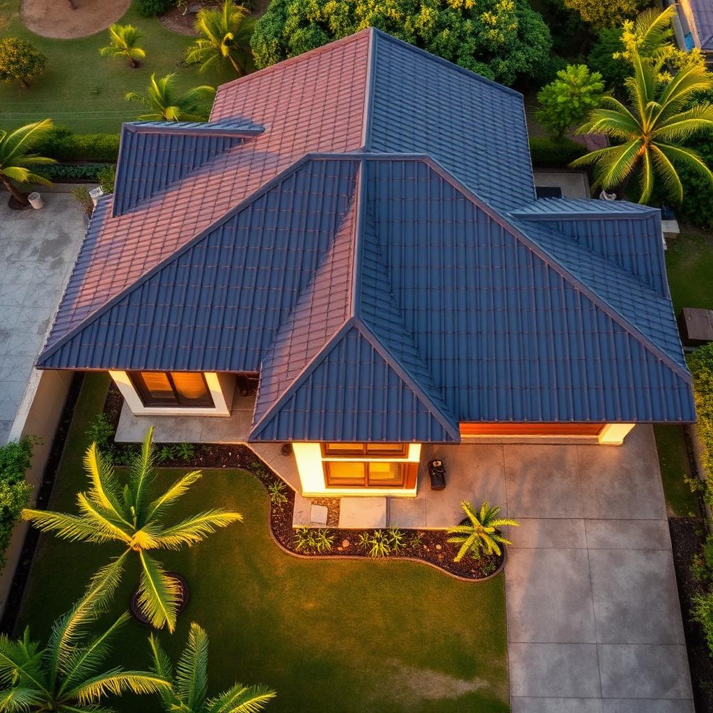 Roman tile mabati roofing installation on a residential villa, Karen Nairobi