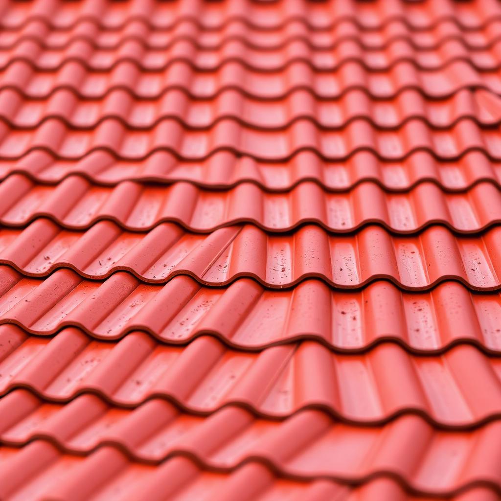 Terracotta roman tile mabati roofing detail on a building, Kisumu